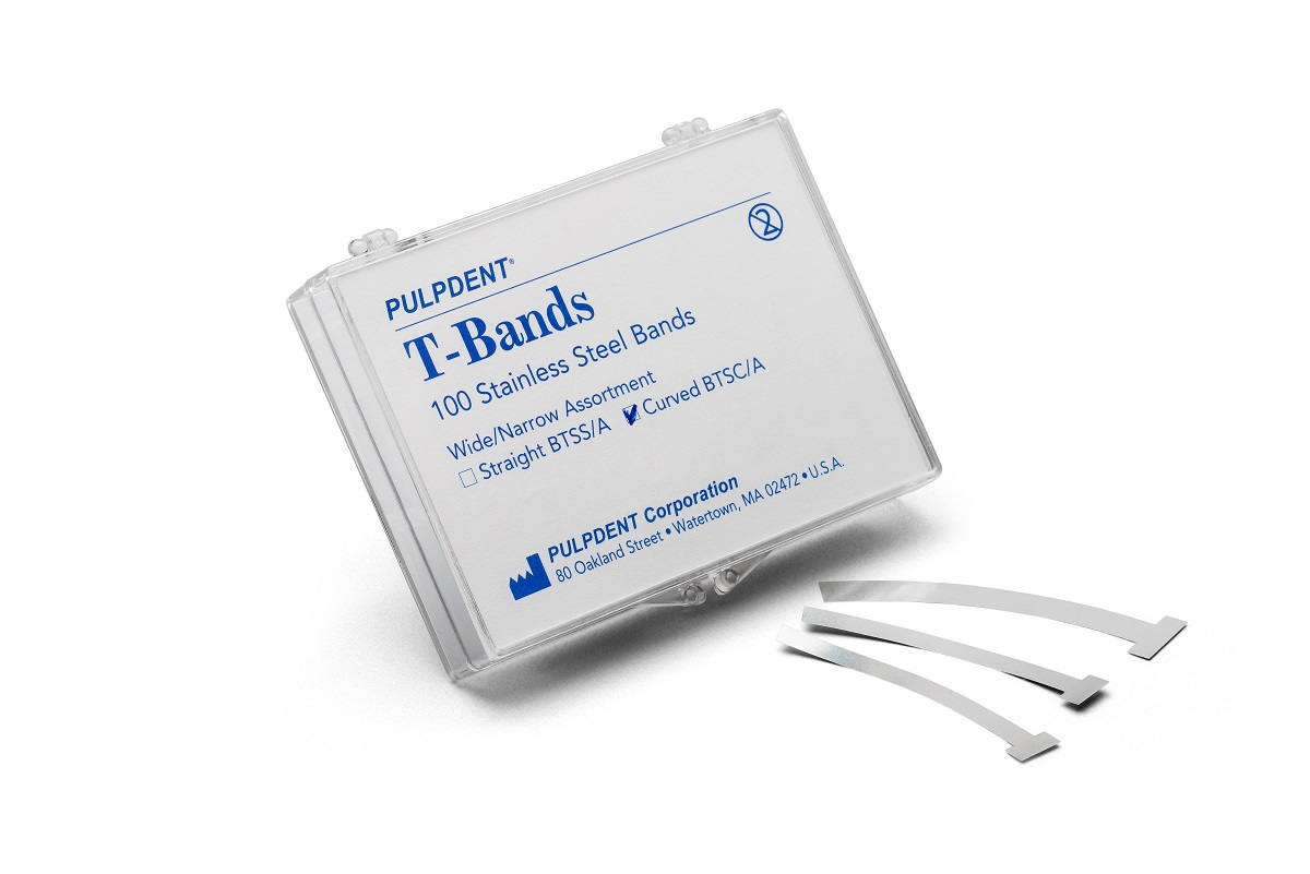Straight Narrow Stainless-Steel T-Bands - 100/Box (BTSS/N)