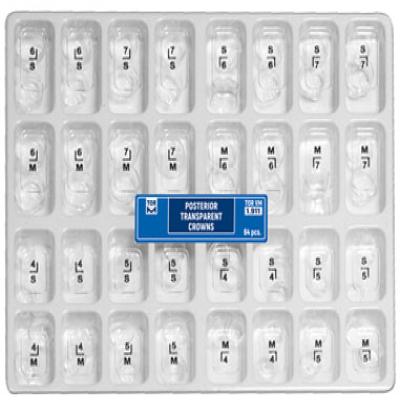 Posterior Transparent Crowns 64 pcs.: