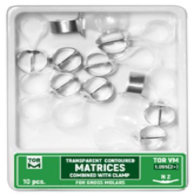 Transparent Contoured Matrices Combined with Clamp for Molars