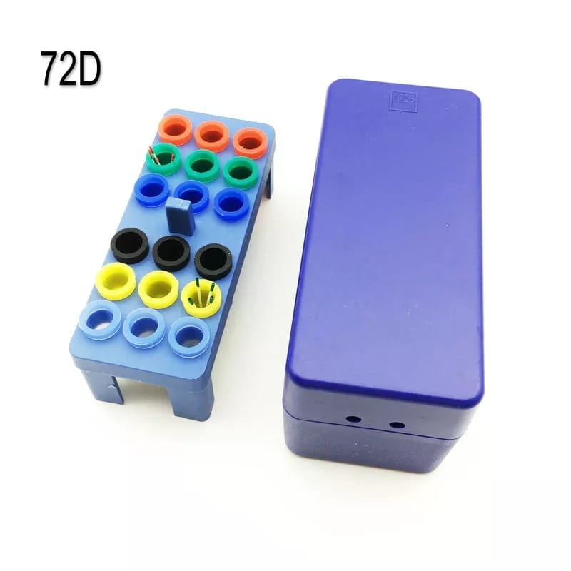 Dental Endo Sterilization Box, Endodontic Holder, Dentist Tool, Bur, Reamer, Gutta Percha Points, 72 Holes, 1pc