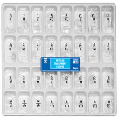 Anterior Transparent Crowns 64 pcs.: